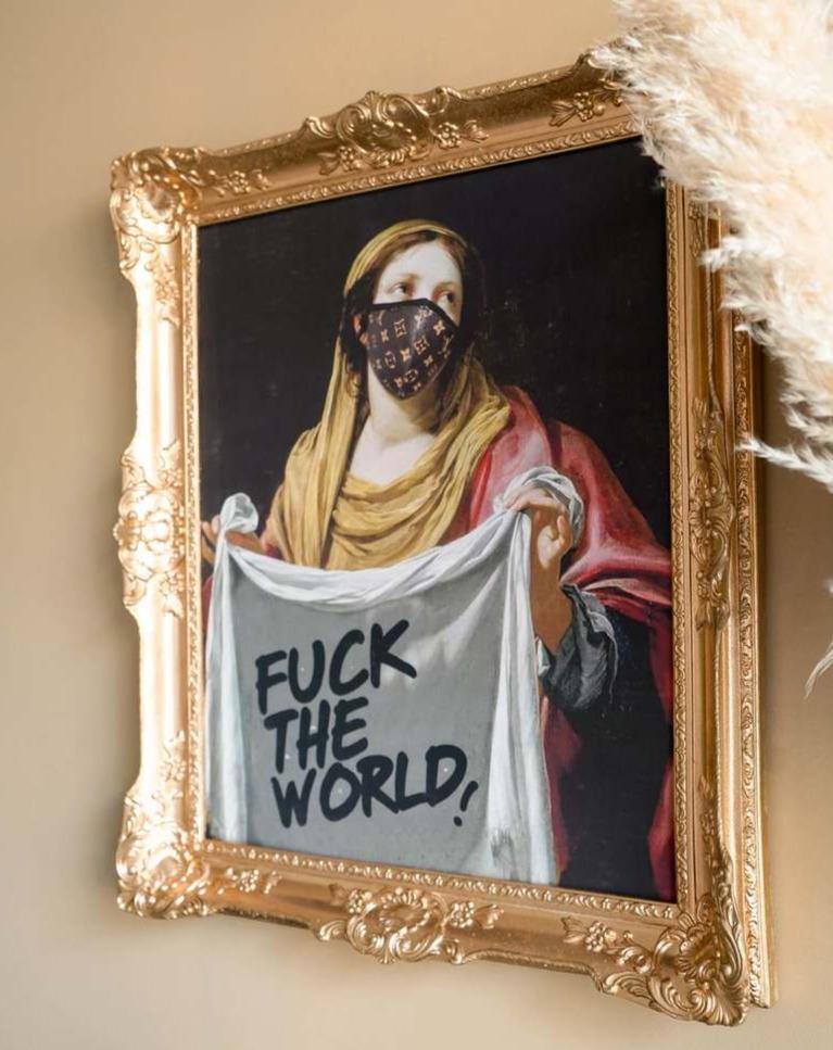 F*ck the world Framed Art - GIMMEHOOP