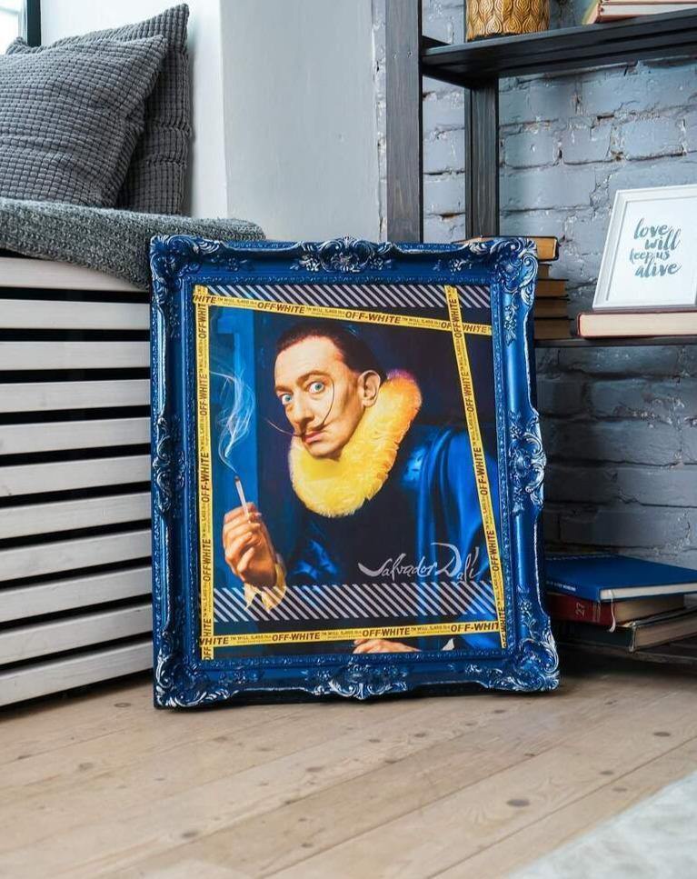 Salvador Dali Weed Off-White // Framed Art - GIMMEHOOP